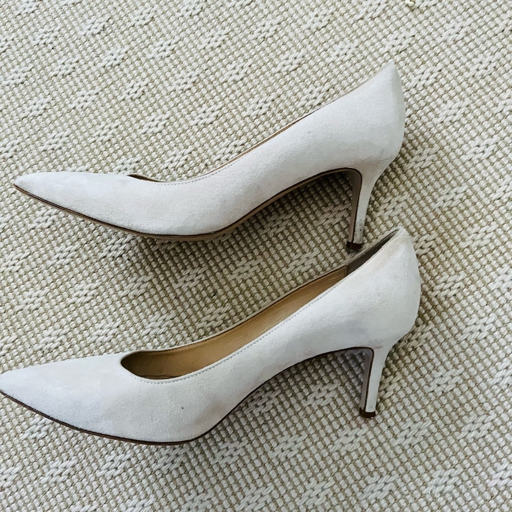 Barneys New York Suede Pointy Toe Pumps